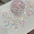 Aurora Nail Glitter Sequins Powder – Heart & Star Sparkle Nail Glitter Powder PRIMED A1