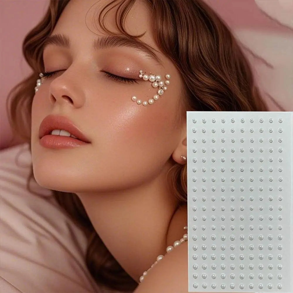 Non-Piercing Rhinestone Face Stickers – Faux Lip & Brow Gems