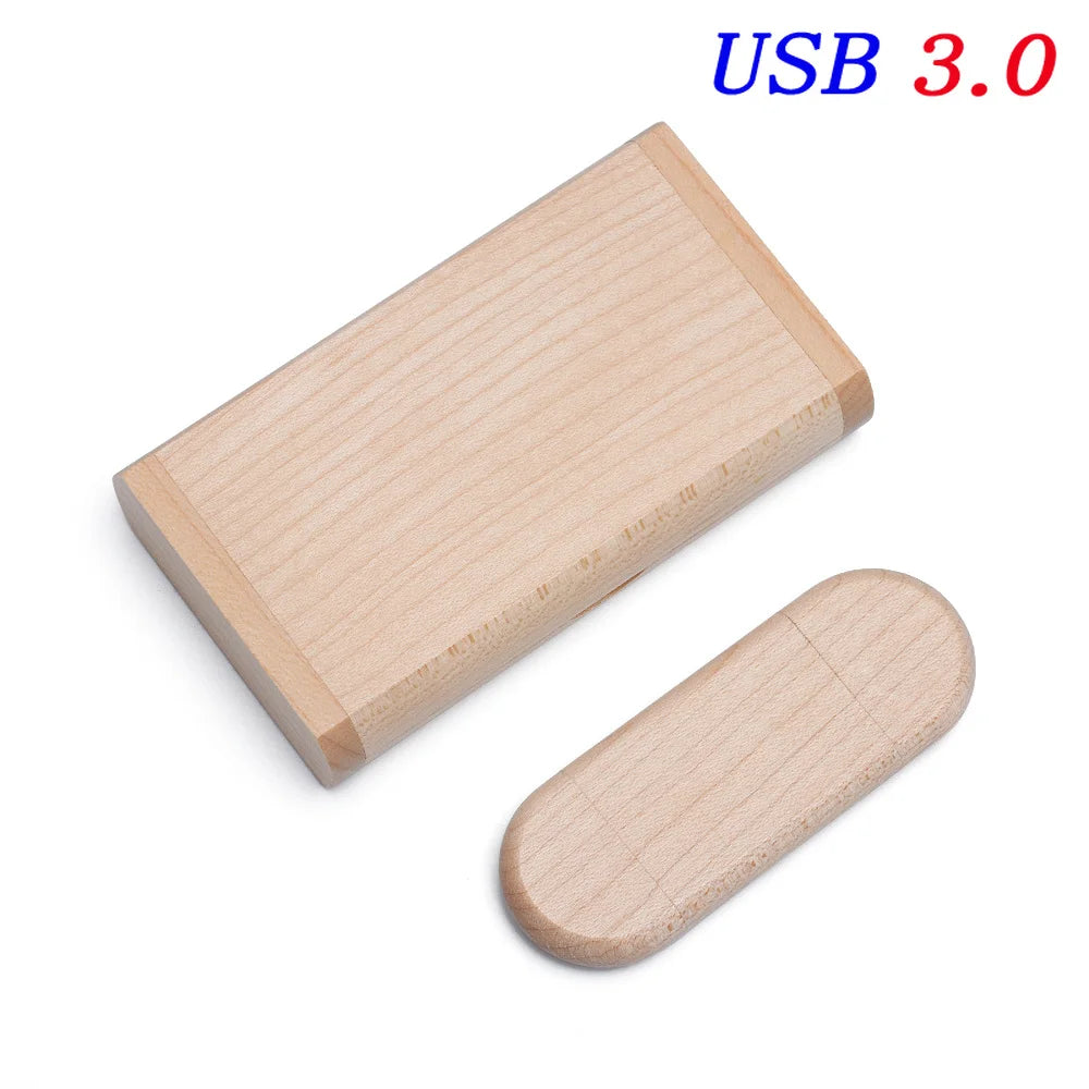 Wooden USB Flash Drive Type-C Custom Logo 16–128GB | JASTER USB Flash Drive PRIMED Maple wood With box 256GB