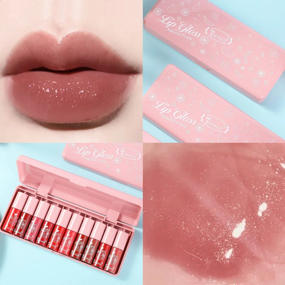 10-Piece Matte Liquid Lipstick Set – Waterproof Velvet Lip Tint