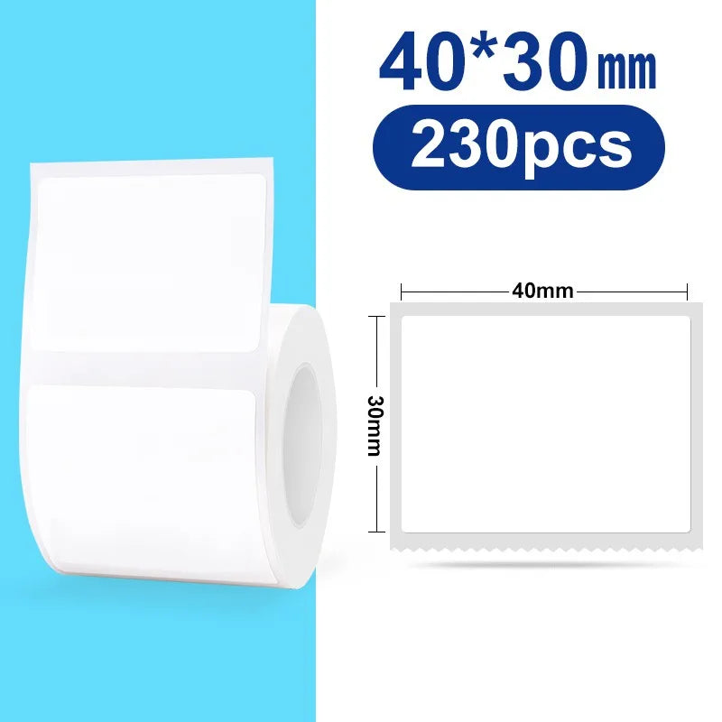 NiiMBOT Thermal Label Roll – Waterproof Round Stickers B1 B21 Thermal Label Roll PRIMED WH 40-30mm