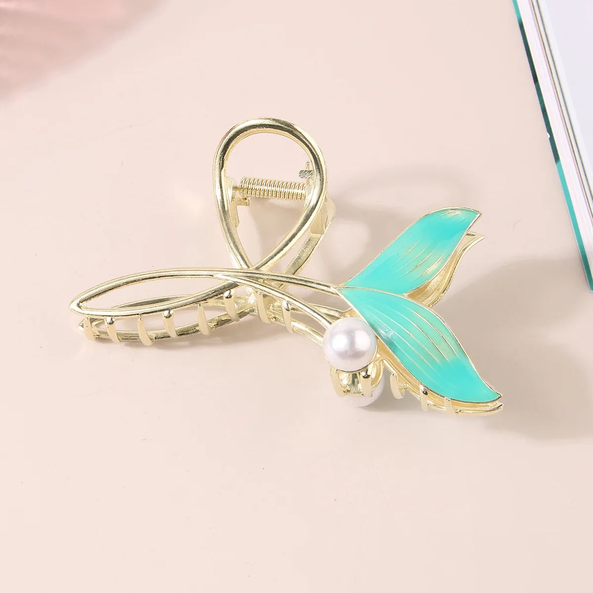 Rose Tulip Flower Claw Clip – Metal Shark Clip for Women