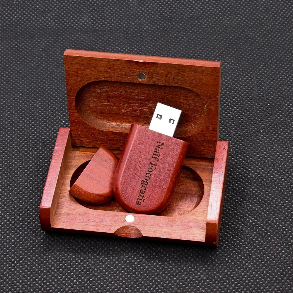 20-Pack Rosewood USB Flash Drives Custom Logo 32/64/128GB USB Flash Drive PRIMED