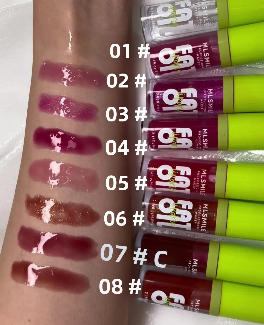 MLSMILE 4-Pc Mirror Pearl Lip Gloss Set – Hydrating Lip Oil Lip Gloss Set PRIMED