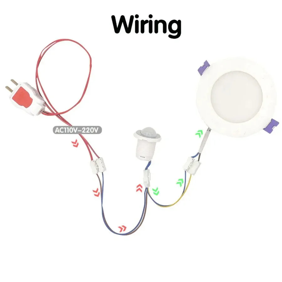 PIR Motion Sensor Switch Adjustable Time Delay AC85–265V Motion Sensor Switch PRIMED