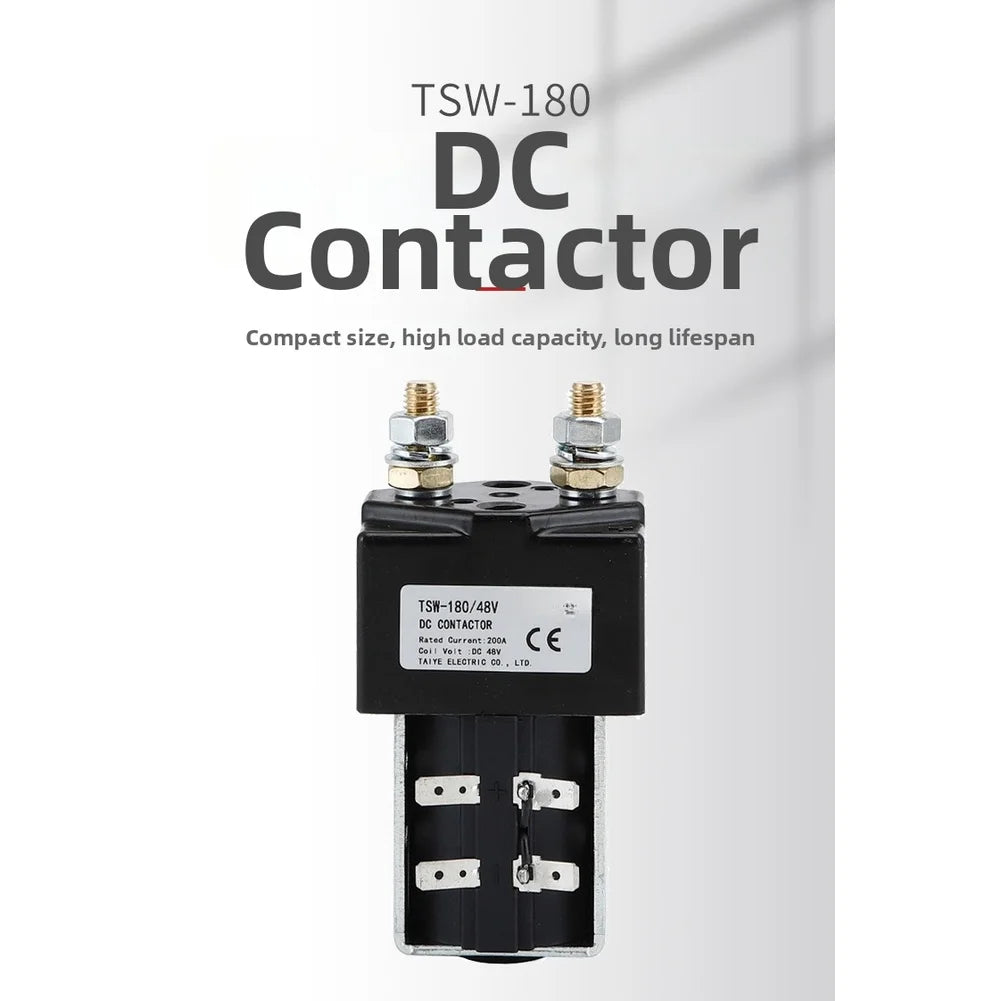 TSW-180 DC Contactor Relay 24V–72V 200A | Forklift & Solar