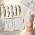 3D Lace Floral Silicone Nail Art Mold – Gel & Acrylic DIY