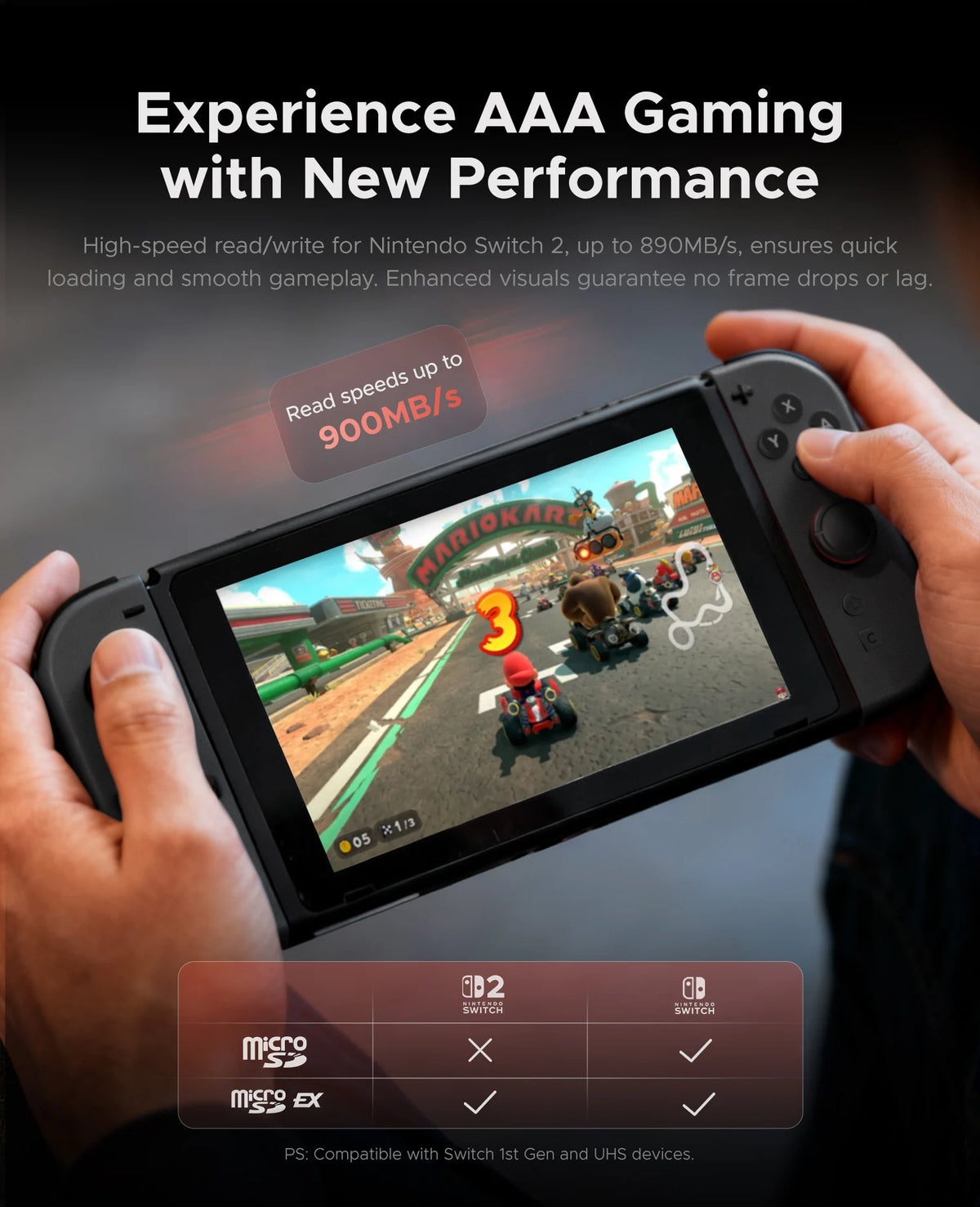 ORICO MicroSD Express Card 890MB/s C10 U3 V30 4K Gaming MicroSD Memory Card PRIMED