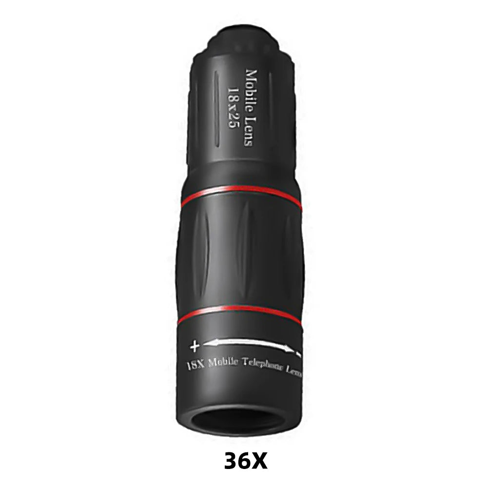 Clip-On Smartphone Telephoto Lens 18X 28X 36X Zoom Monocular Clip-On Telephoto Lens PRIMED