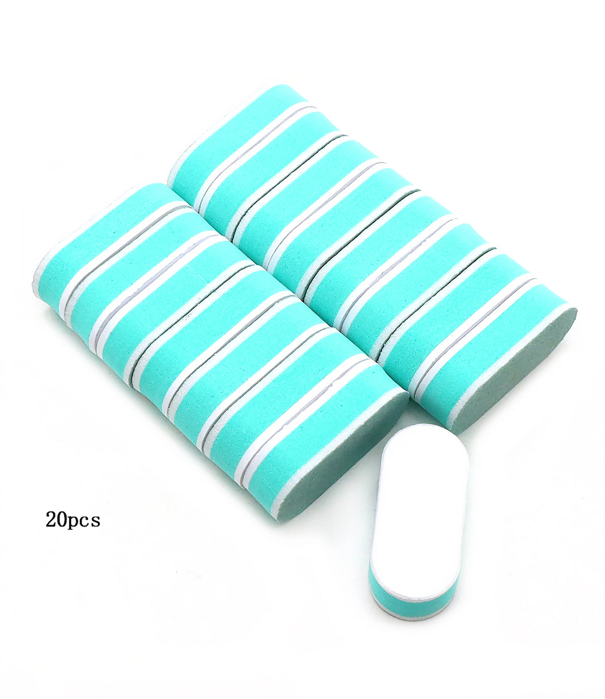 Mini Oval Nail Buffer Blocks 600/3000 Grit – 20/40/100 Pack Nail Buffer Block PRIMED 20pcs