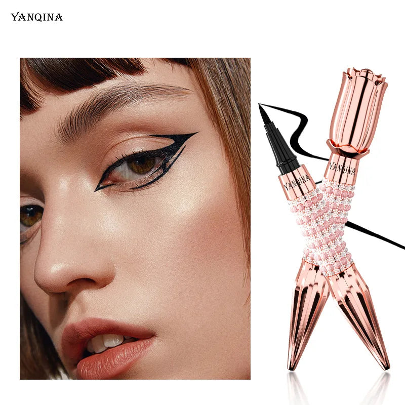 YANQINA Waterproof Liquid Eyeliner Pen – Black, 12Hr Wear