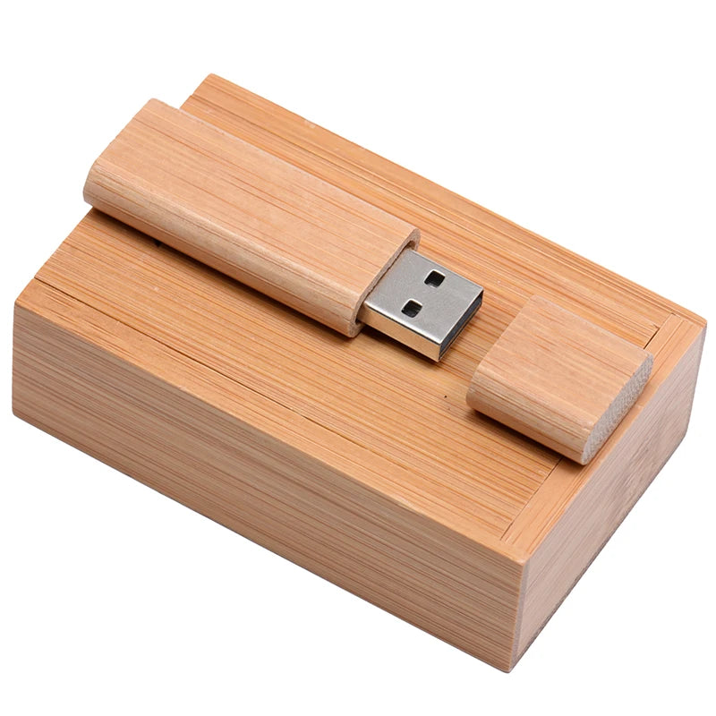 Wooden USB Flash Drive 8–64GB | Bamboo Maple Memory Stick