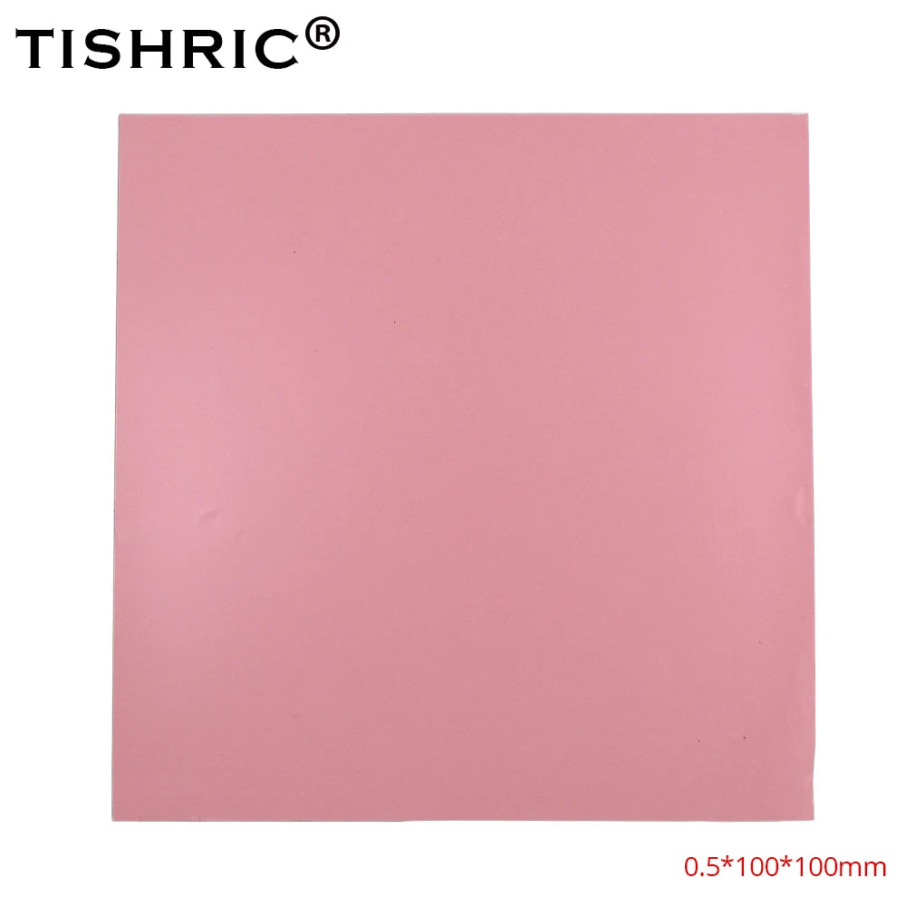 TISHRIC Silicone Thermal Pad CPU GPU 0.5–2mm | 100×100mm Sheet