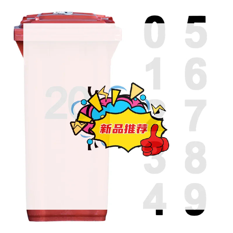 Large 6.9" Self-Adhesive Number Sticker – Bins, Mailboxes & Doors