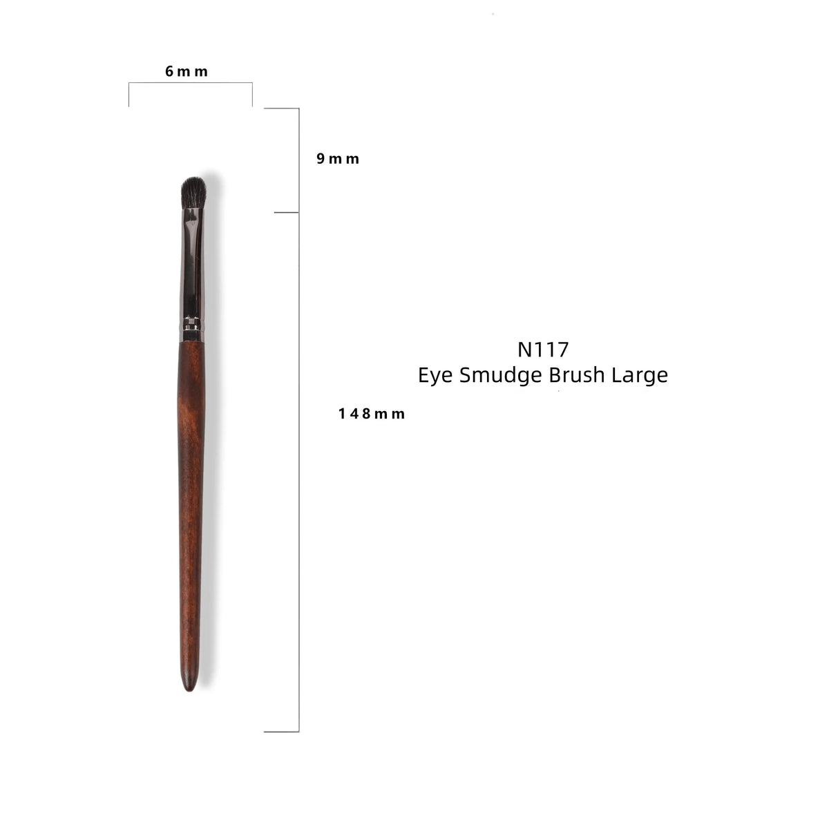 Goat Hair Makeup Brush Set – Foundation, Blush & Eyeshadow