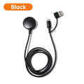 2-in-1 USB & Type-C Magnetic Charger for Samsung Galaxy Watch Smartwatch Charger PRIMED Black