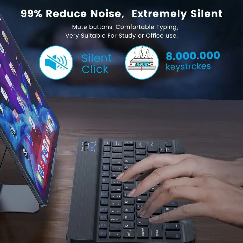 Wireless Bluetooth Keyboard Rechargeable for iPad iPhone Tablet Wireless Bluetooth Keyboard PRIMED