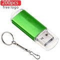 200-Pack Custom Logo Metal USB Flash Drives 2GB–64GB Bulk USB Flash Drive PRIMED Green 512M-200pcs