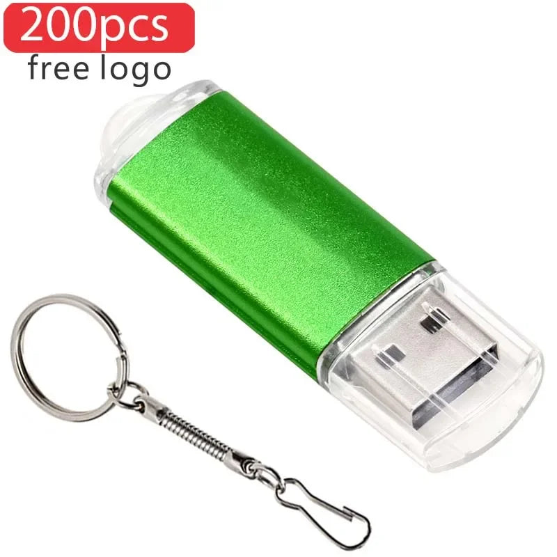 200-Pack Custom Logo Metal USB Flash Drives 2GB–64GB Bulk USB Flash Drive PRIMED Green 512M-200pcs