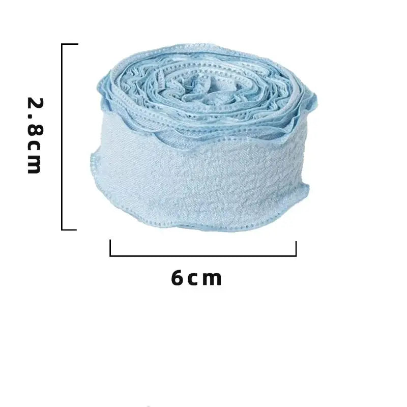 10 Yards Fishtail Wave Edge Pleated Chiffon Ribbon 2.5cm