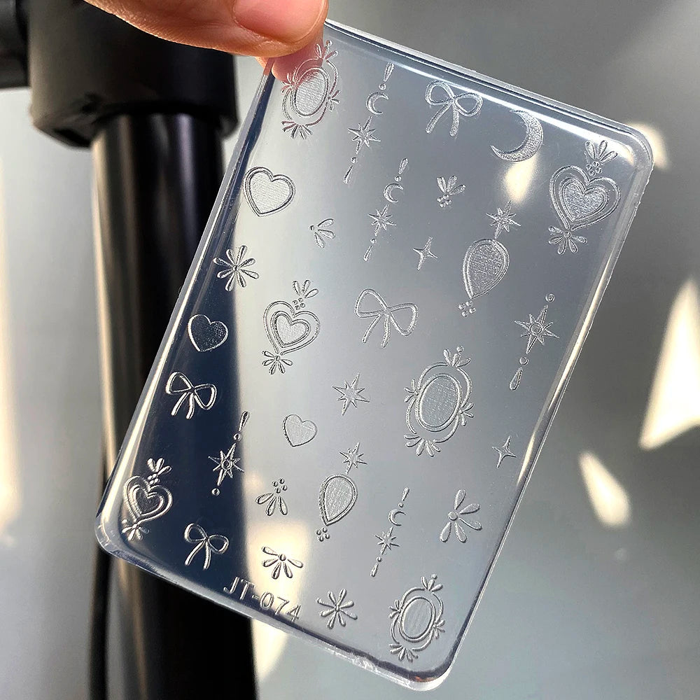 Silicone Nail Art Carving Mold – Butterfly Heart Star Moon