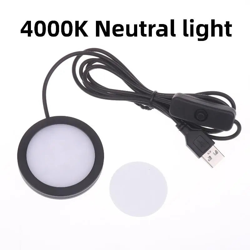USB Ultra-Thin Round LED Light for Bambu Lab DIY Lamp Kit