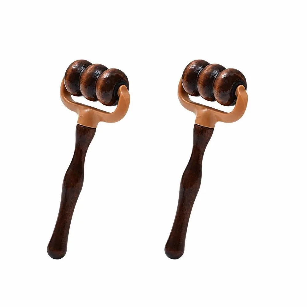 Wooden Handheld Massage Roller – Arms, Legs & Body