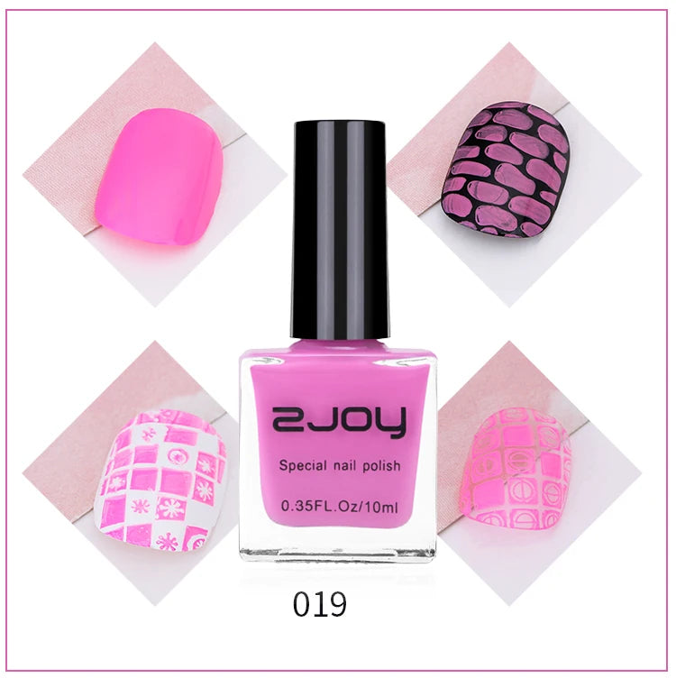 10ml Nail Art Stamping Polish – 30 Colors Air Dry Varnish