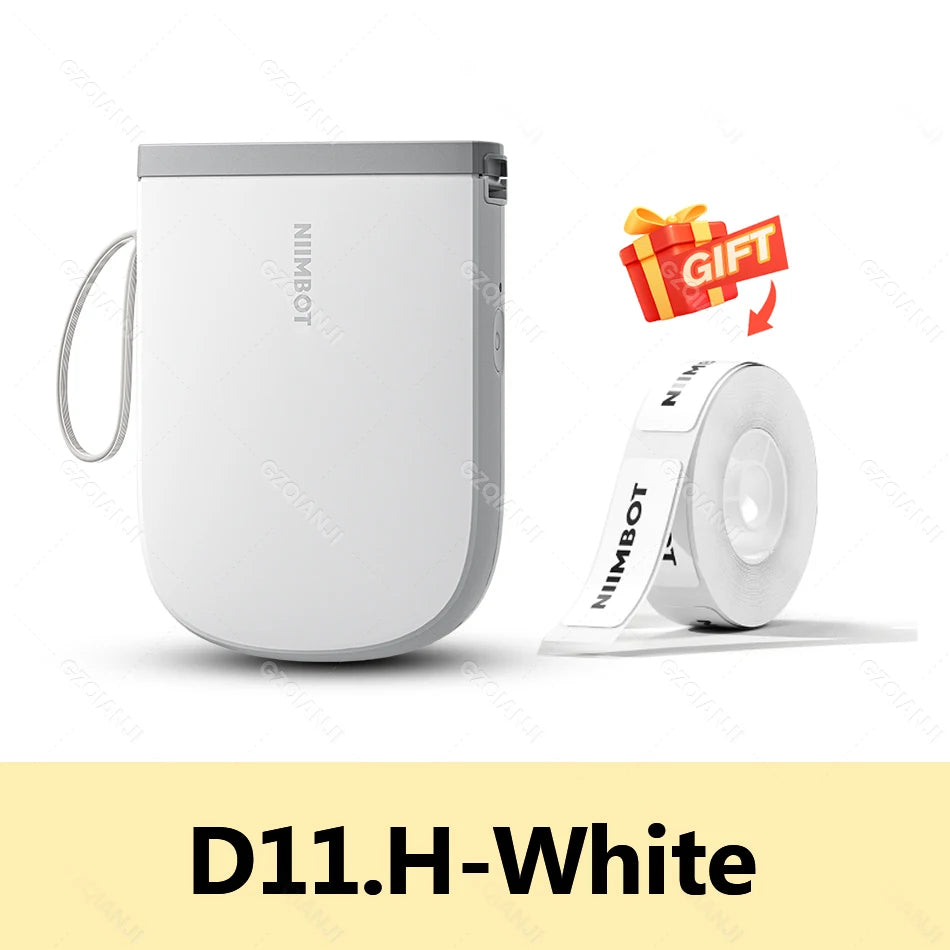 NIIMBOT D11H Mini Bluetooth Label Maker 300DPI Thermal Printer Thermal Label Printer PRIMED 300dpi D11-H WH