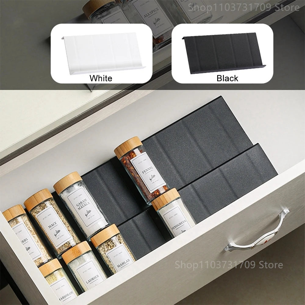 4-Layer Adjustable Spice Drawer Organizer – 16-Jar Rack Set Spice Drawer Organizer PRIMED