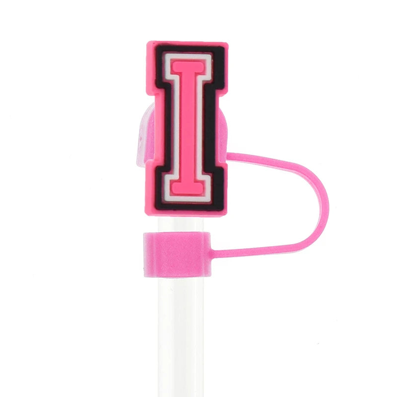 Silicone Letter Straw Cover Caps for Stanley 30 & 40oz Tumblers