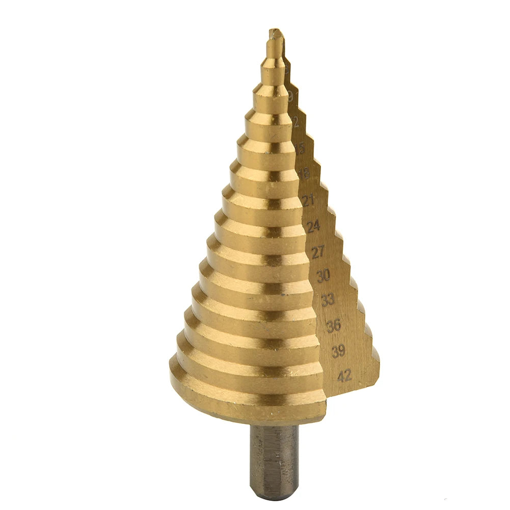 HSS Step Drill Bit 4–42mm | 14-Step Cone Cutter for Metal & Wood