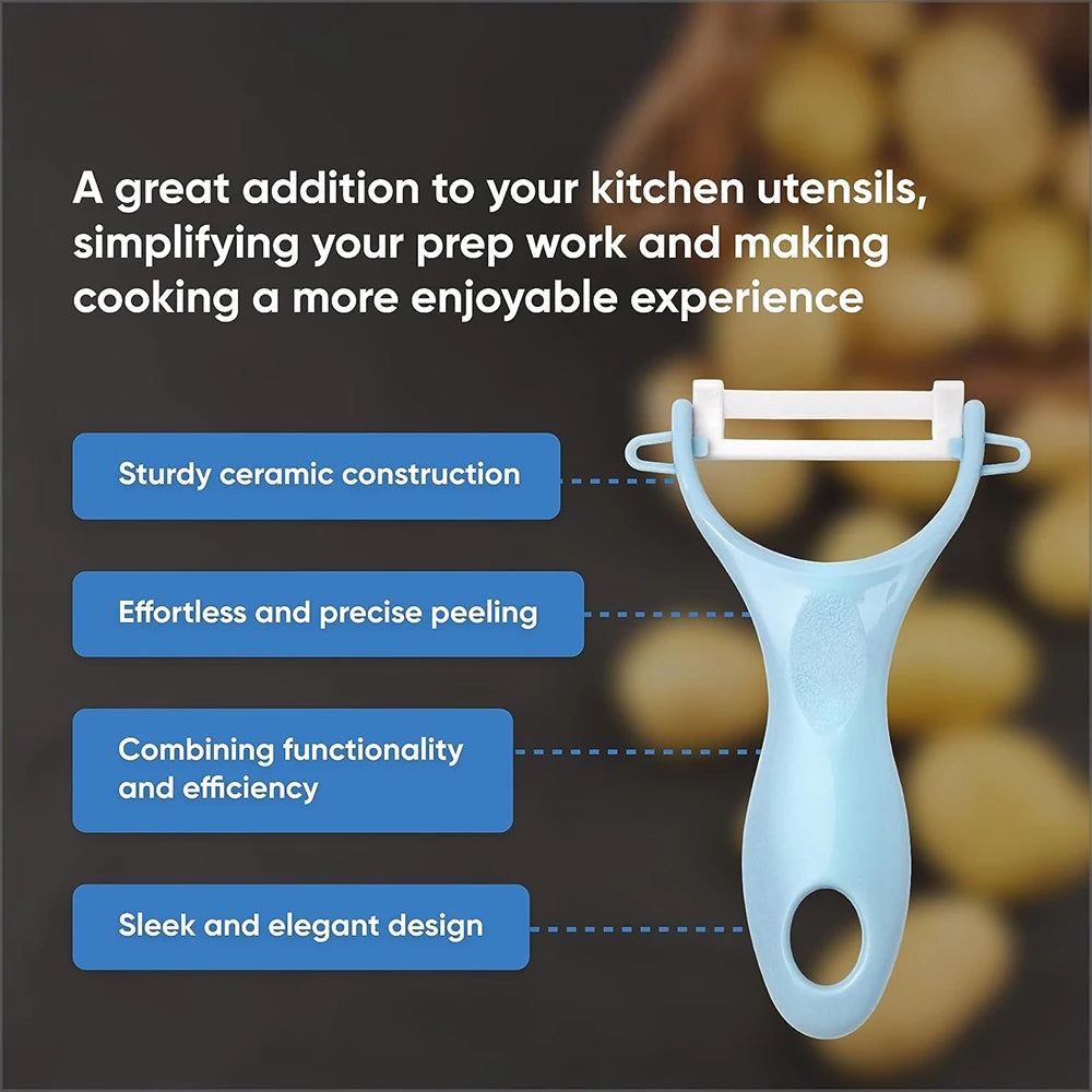 LMETJMA 4-Piece Ceramic Vegetable Peeler Set – Ergonomic Vegetable Peeler Set PRIMED