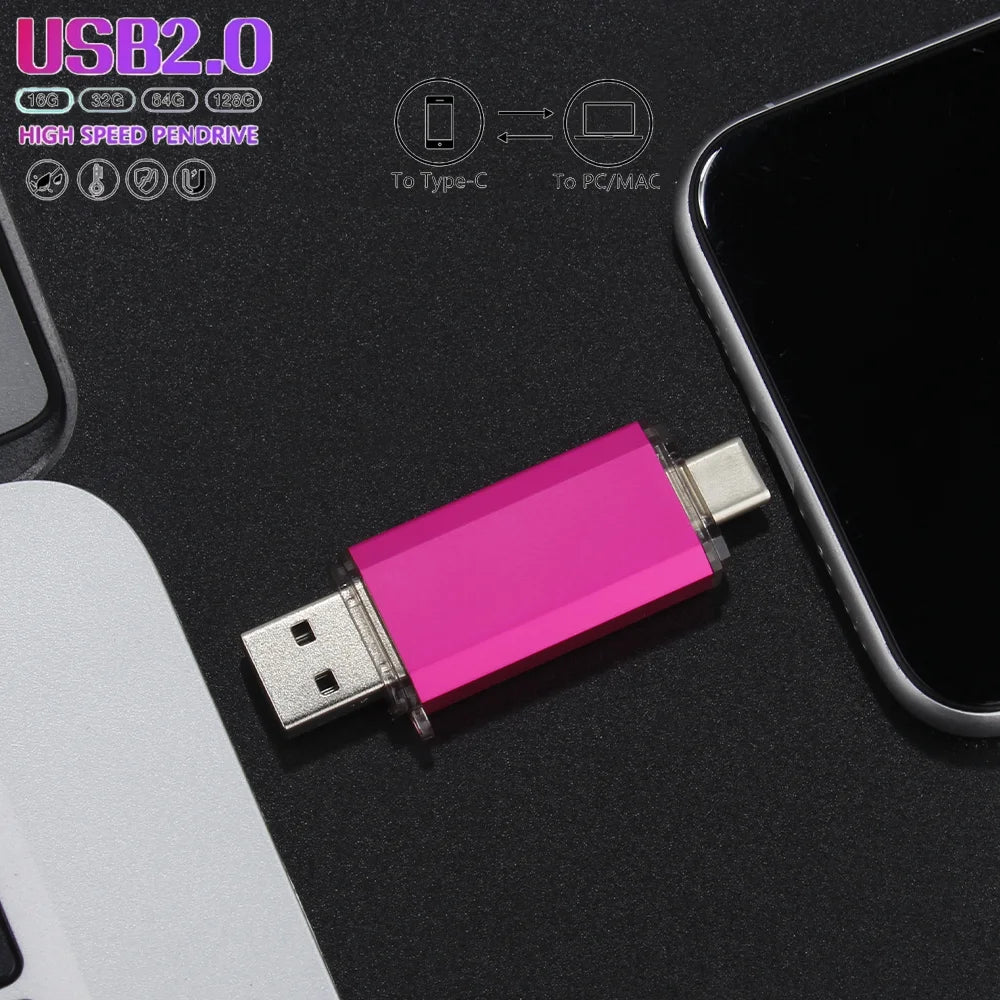 JASTER Type-C USB Flash Drive 8GB–128GB | Plastic Pen Drive USB Flash Drive PRIMED