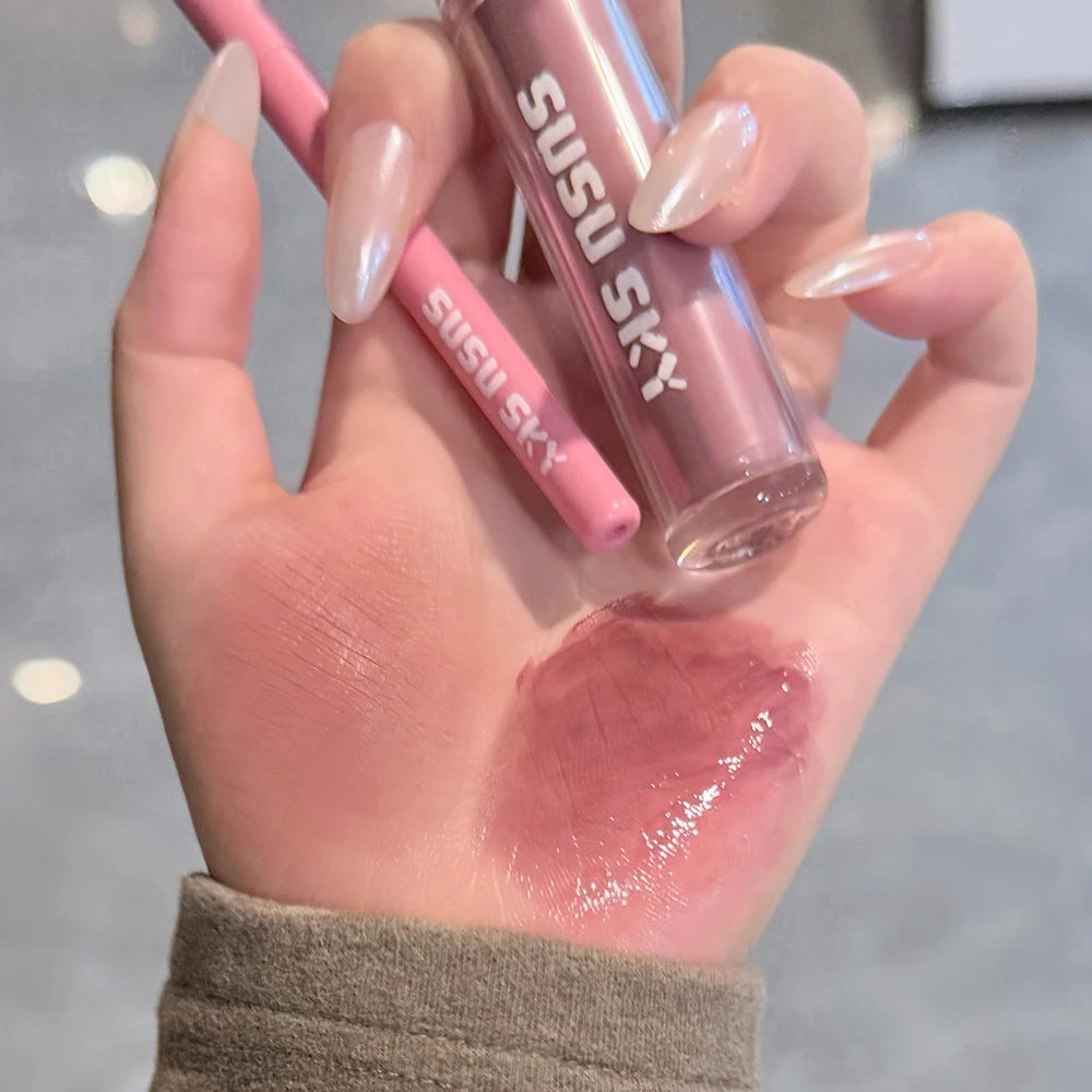 Matte Velvet Lip Gloss & Lipliner Set – 2 Pcs Nude Purple