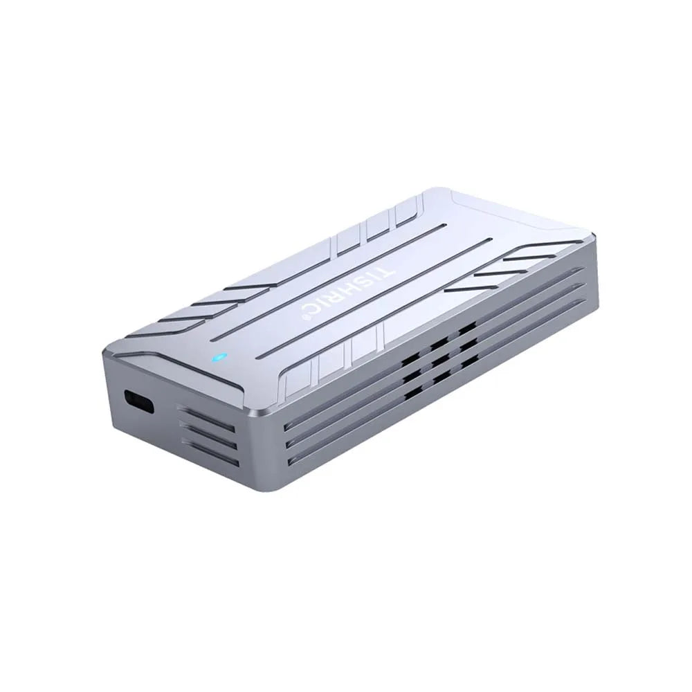 TISHRIC 40Gbps USB 4.0 M.2 NVMe SSD Enclosure – Aluminum NVMe SSD Enclosure PRIMED Silver China Mainland