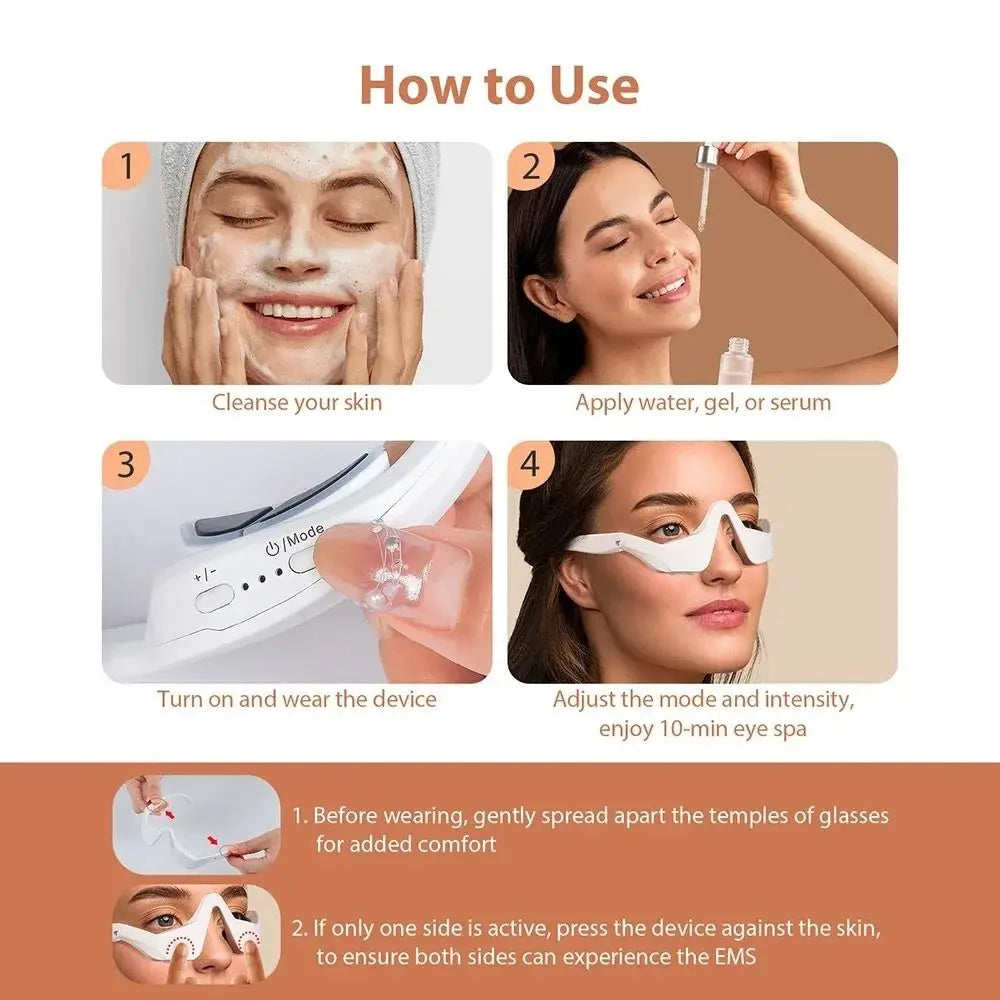 Wireless Eye Massager Wand – Warm Heat & Red Light Eye Massager Wand PRIMED