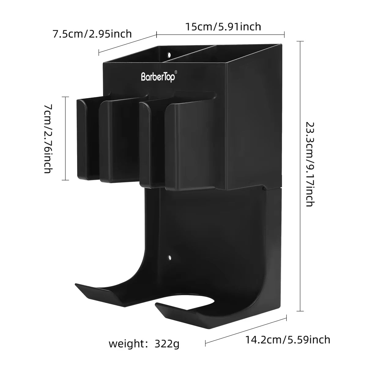 Wall-Mounted Barber Tool Holder | Salon Hair Clipper Hanger
