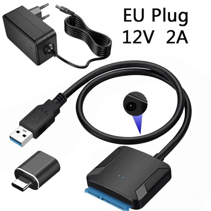 SATA to USB 3.0 Adapter – 2.5" & 3.5" HDD SSD, UASP SATA USB Adapter PRIMED