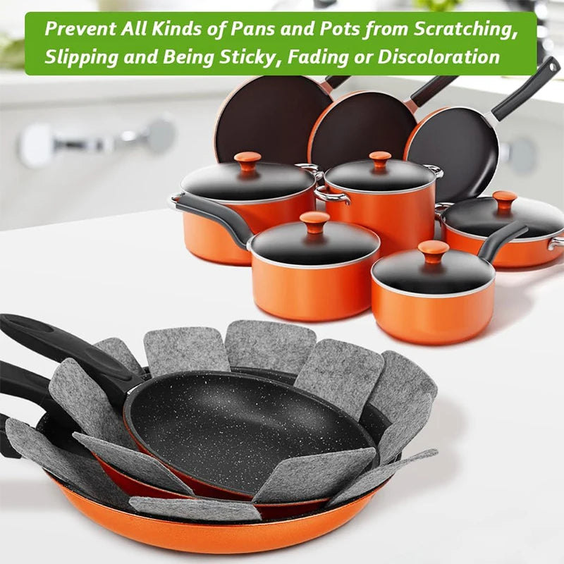 12-Pack Felt Pan Protectors – 3 Sizes Cookware Divider Pads Cookware Protector Pads PRIMED