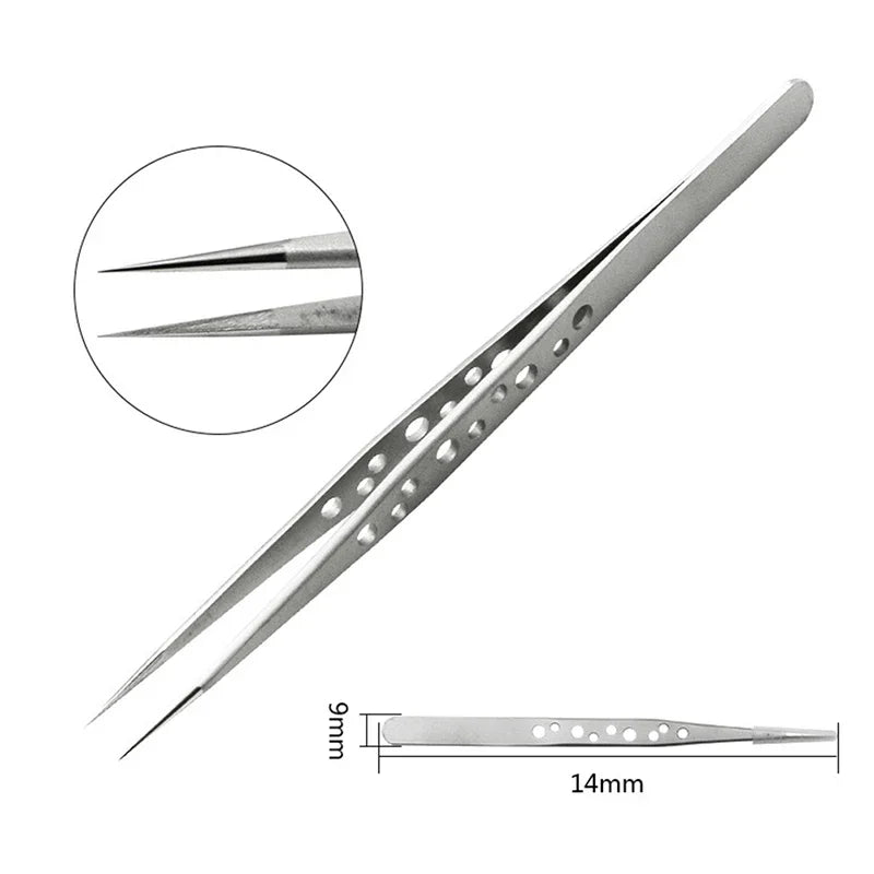 ESD Anti-Static Stainless Steel Tweezers – Industrial Grade