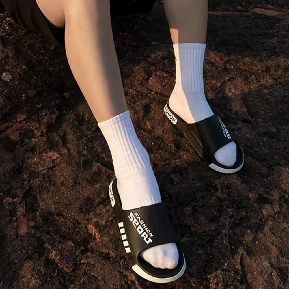 Men's Wide Fit EVA Slide Sandals – Anti-Slip Beach Slippers