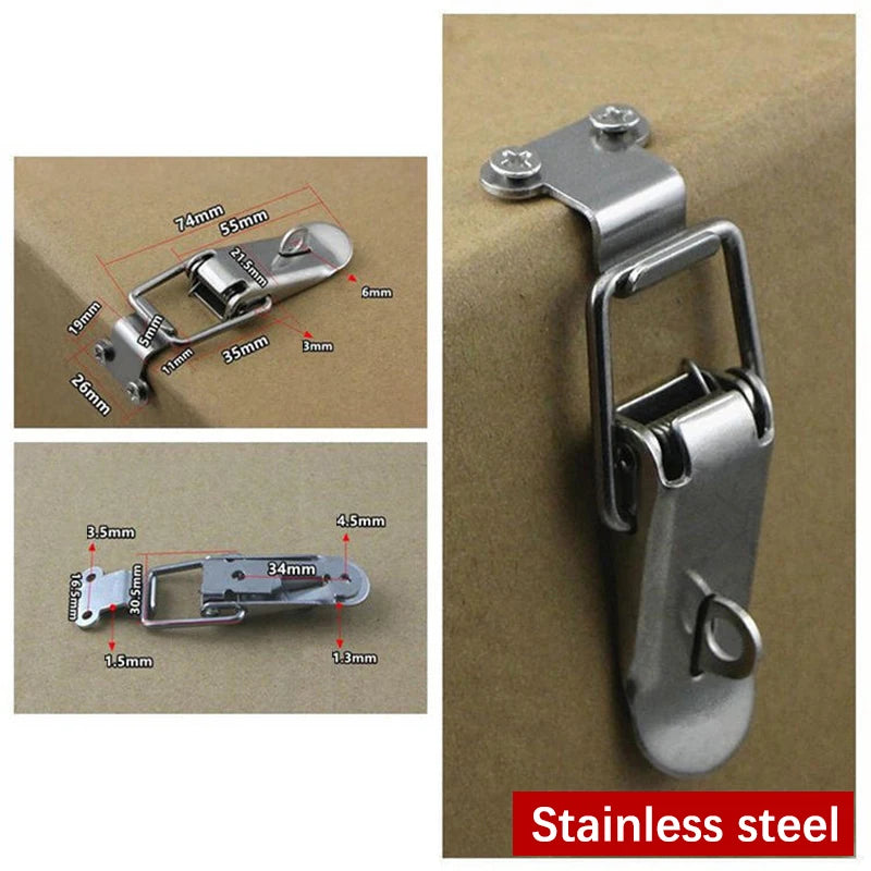 Stainless Steel Spring Toggle Draw Latch Hasp Clasp Lock