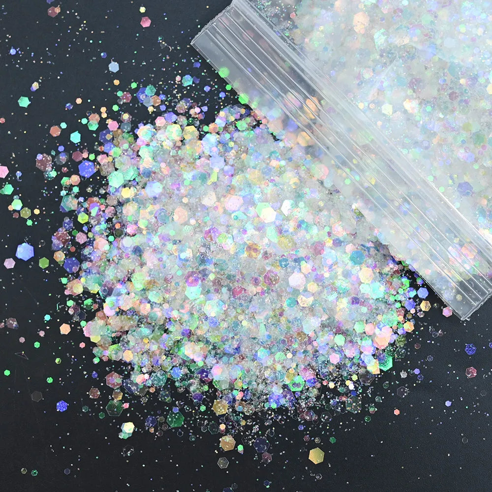 Mermaid Nail Art Glitter 50g – Chameleon Hexagon Sequins