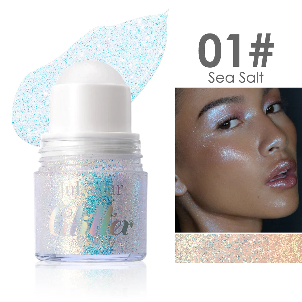 Julystar Glitter Gel Sequin Eye & Body Face Paint – 8 Colors Glitter Gel Eyeshadow PRIMED 01 20g