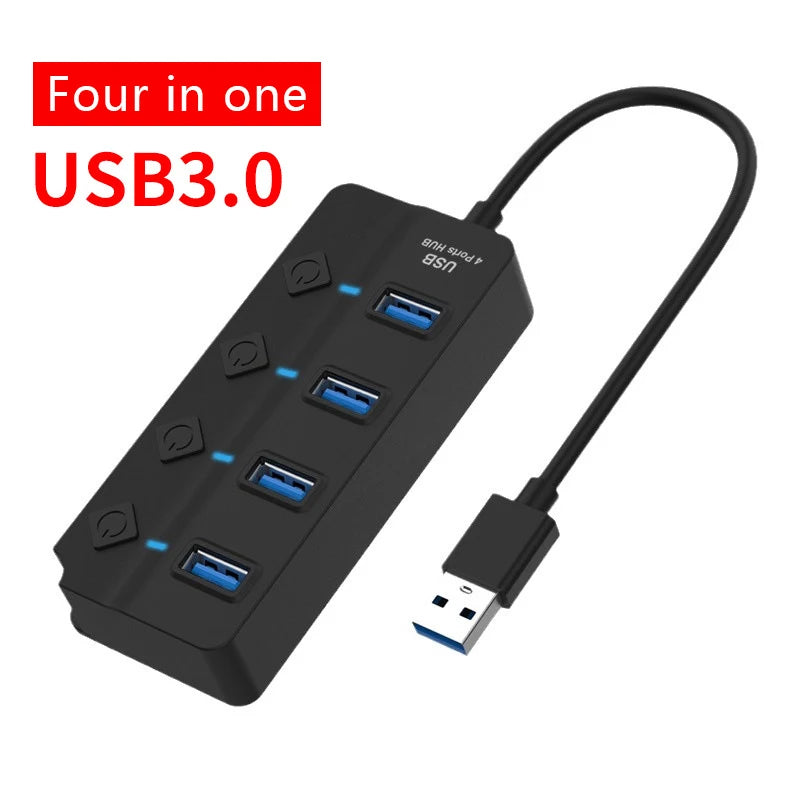 UTHAI 7-Port USB 3.0 Hub – High-Speed Laptop Splitter USB Hub PRIMED HUB-4