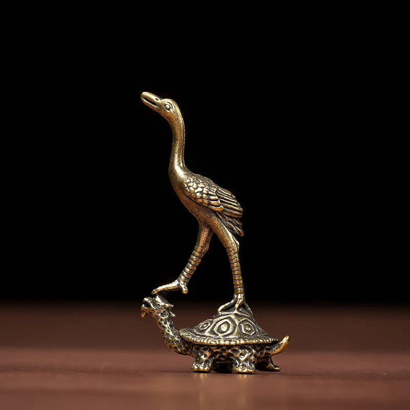 Solid Brass Crayfish Figurine | Vintage Lobster Desk Ornament
