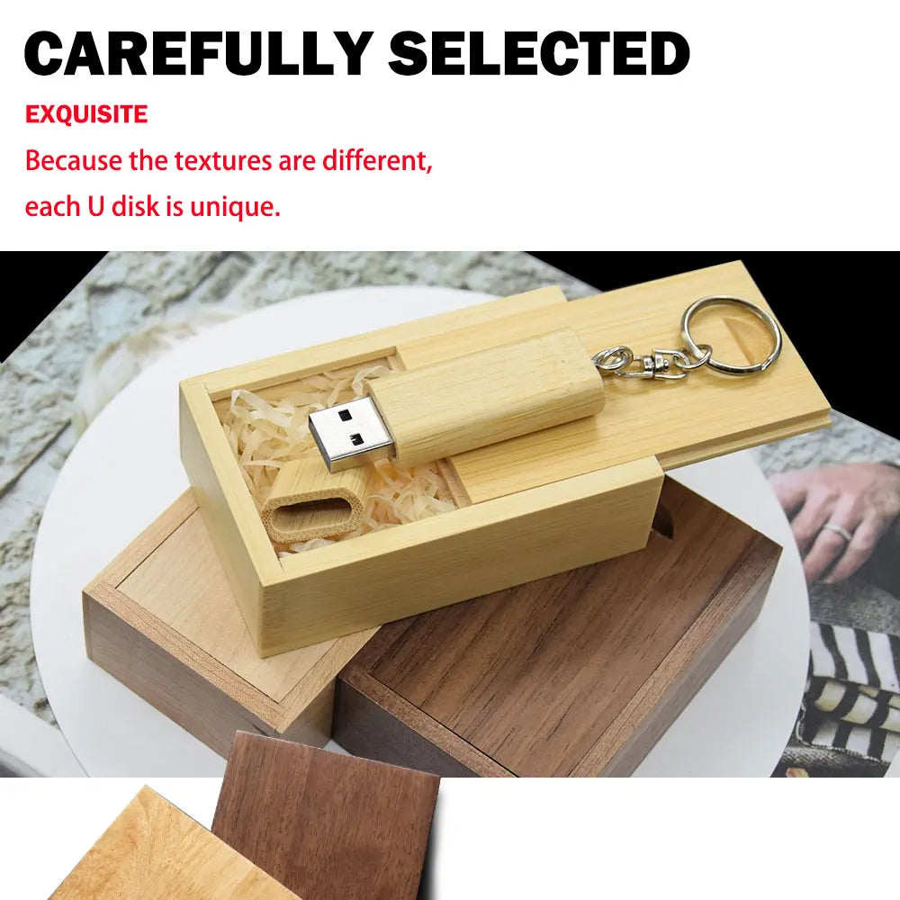 Round Wooden USB Flash Drive 8–64GB | Elegant Gift Box Wooden USB Flash Drive PRIMED
