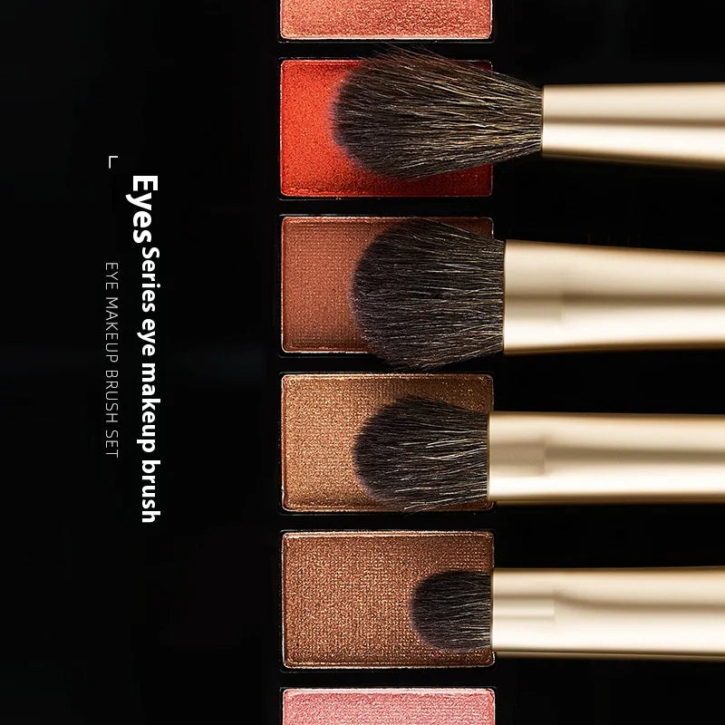 4-Piece Goat Hair Eyeshadow Brush Set – Blend & Shade
