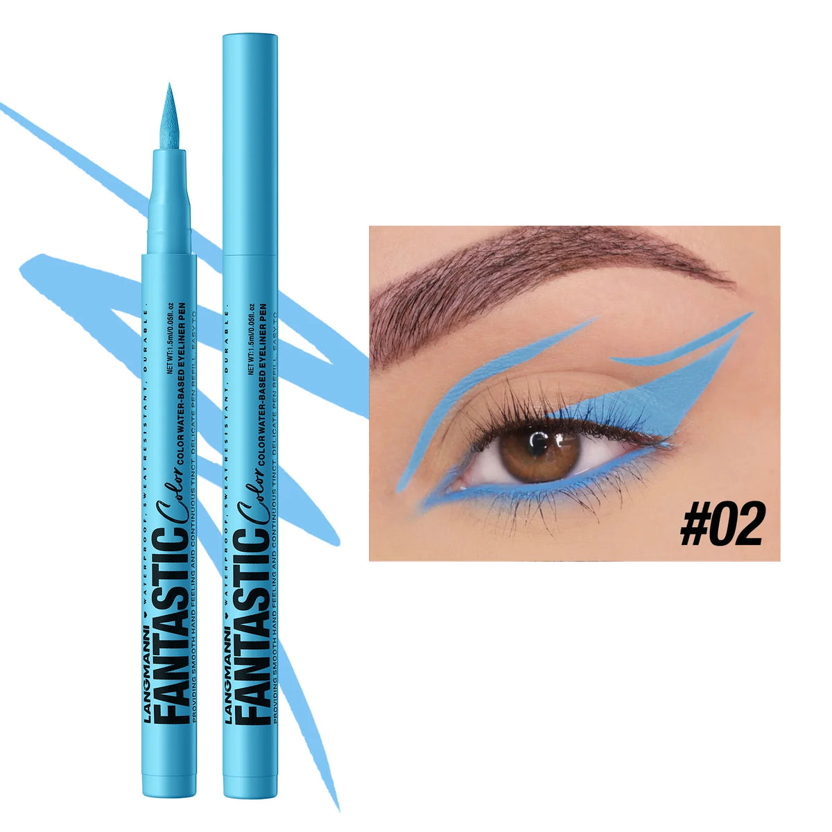 Waterproof Liquid Eyeliner Pen – 12 Matte Colors